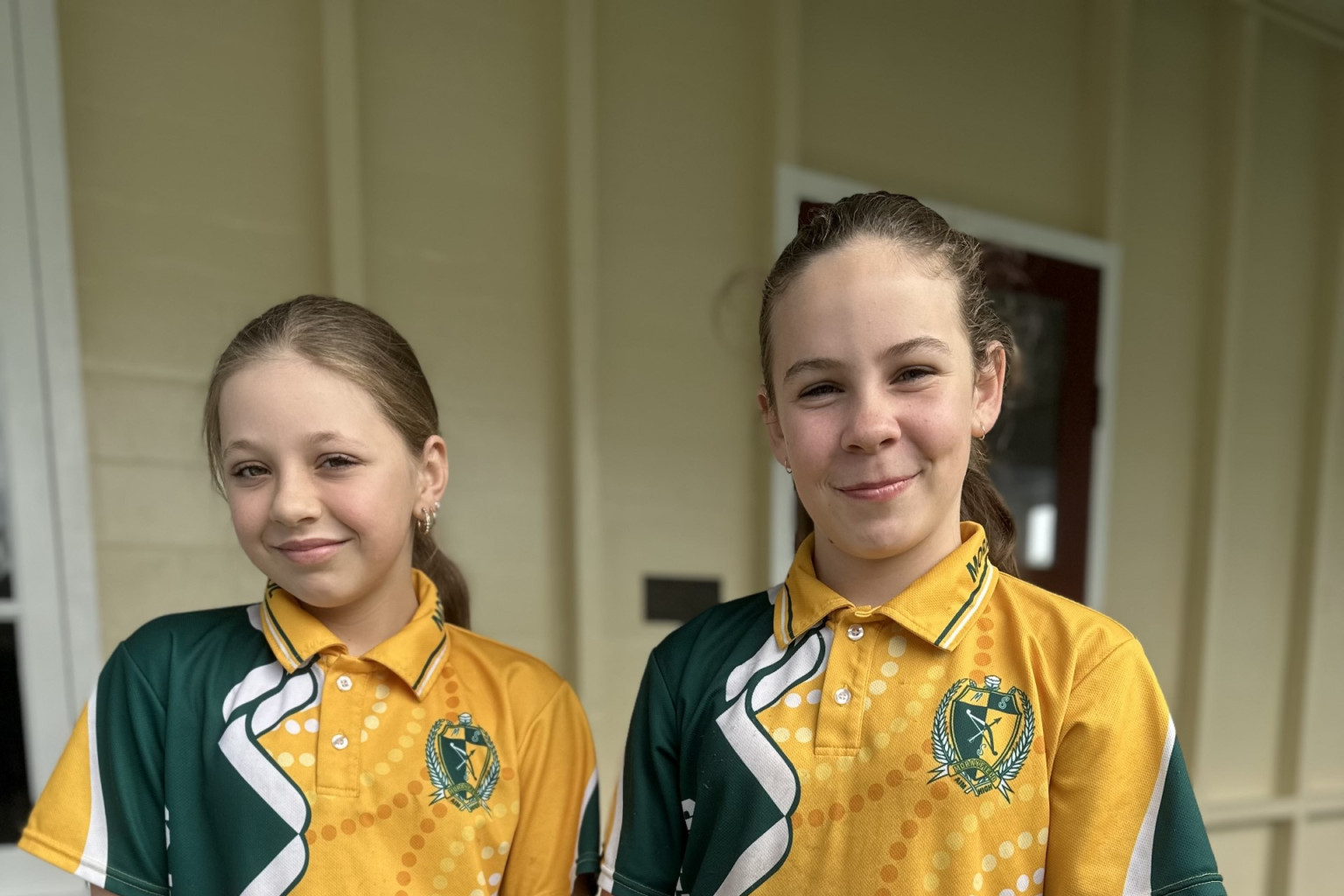 Morayfield State School captains Harlee and Stevie-Lee are looking forward to welcoming everyone on Saturday for the school’s 150th anniversary.