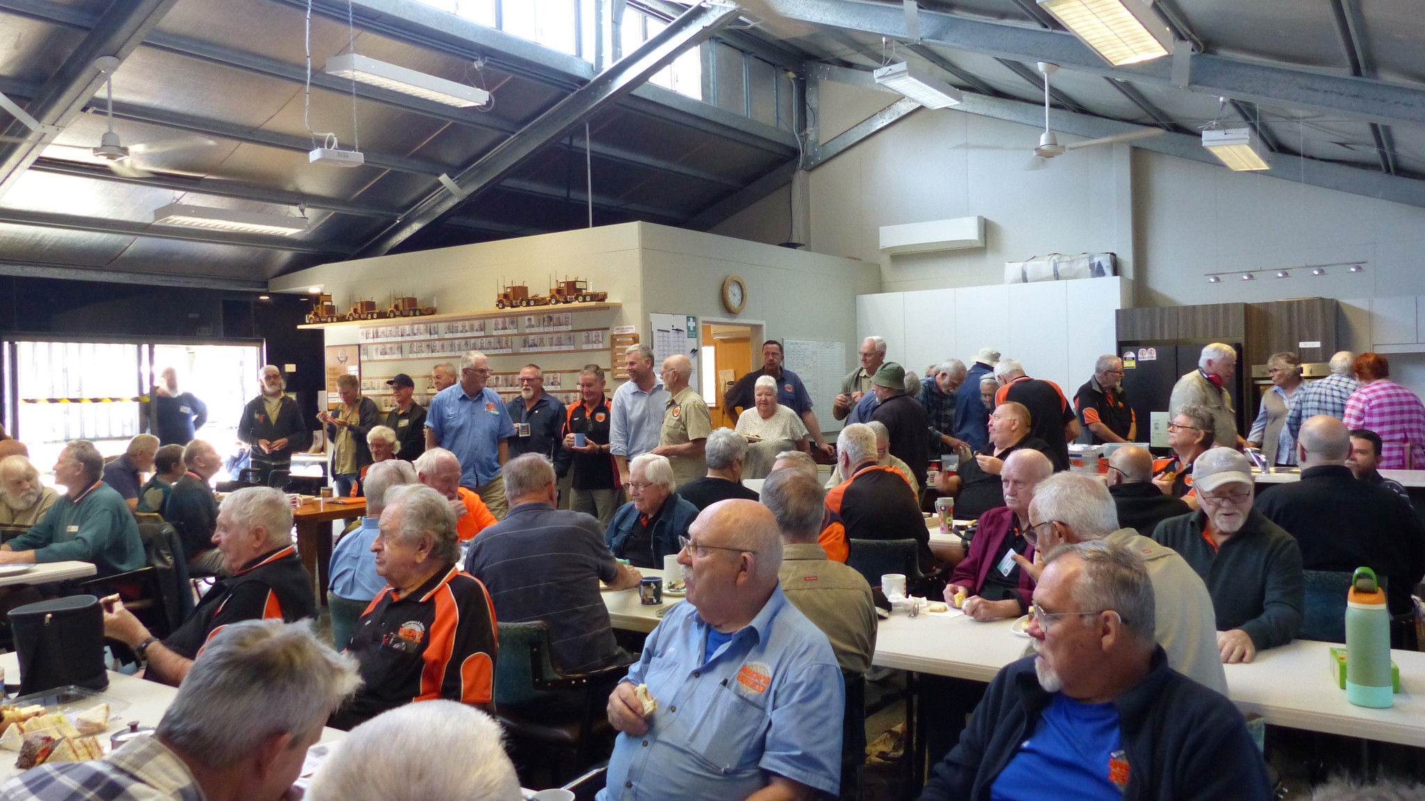 Over 100 attendees at the Men’s Shed birthday celebration. Photo supplied.