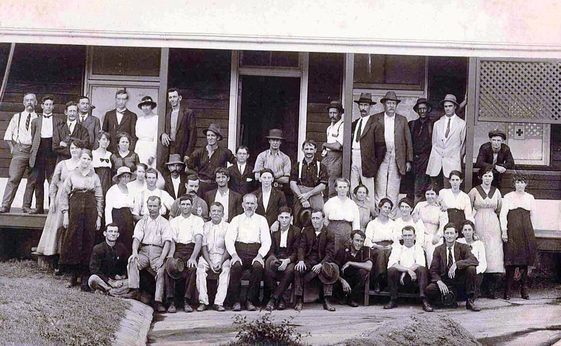 Group of workers at the condensed milk factory 1920s.