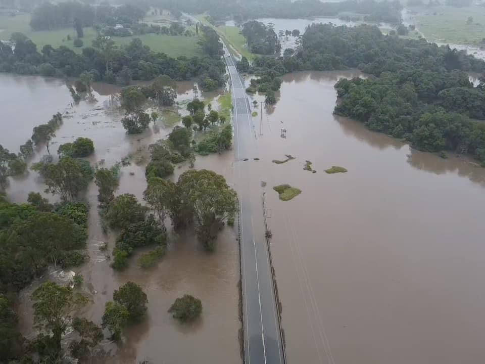 D’Aguilar Highway near Woodford on Monday. Photo: Joseph Peck.