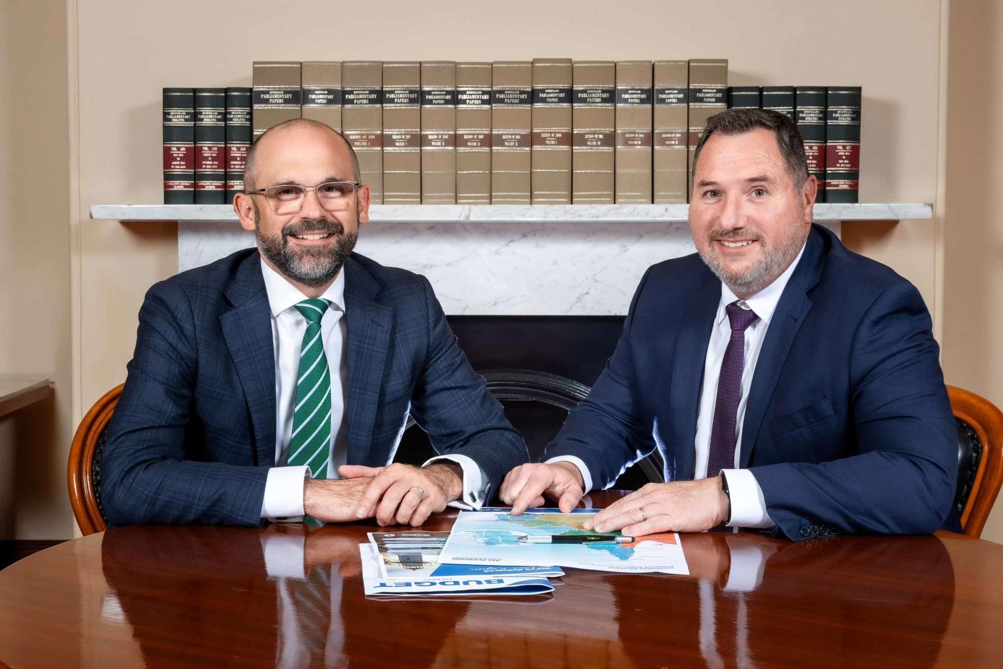 Treasurer David Janetski with Member for Glass House, Andrew Powell