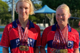 Hunter McKenzie and Tyla Paterson established Wide Bay records during the recent championships in Bundaberg.