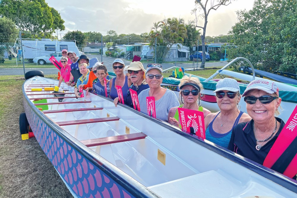 A new dragon boat club has just taken off at Bribie Island and already has close to 70 members.