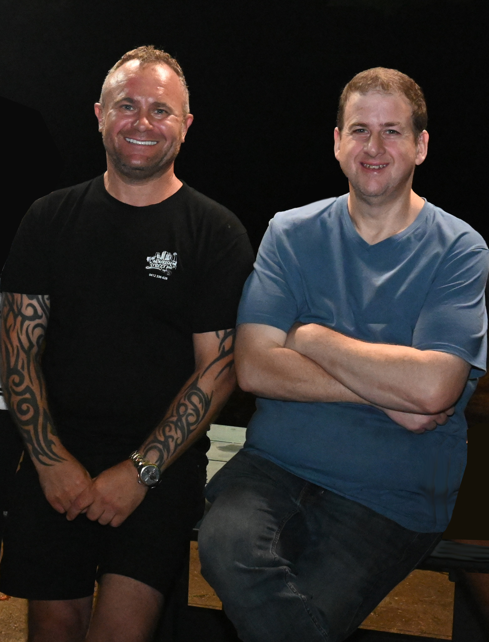 Nourish Street founder, Beau Haywood, and Northwest Community Group founder, Paul Slater. Photo: Marina Gomide.