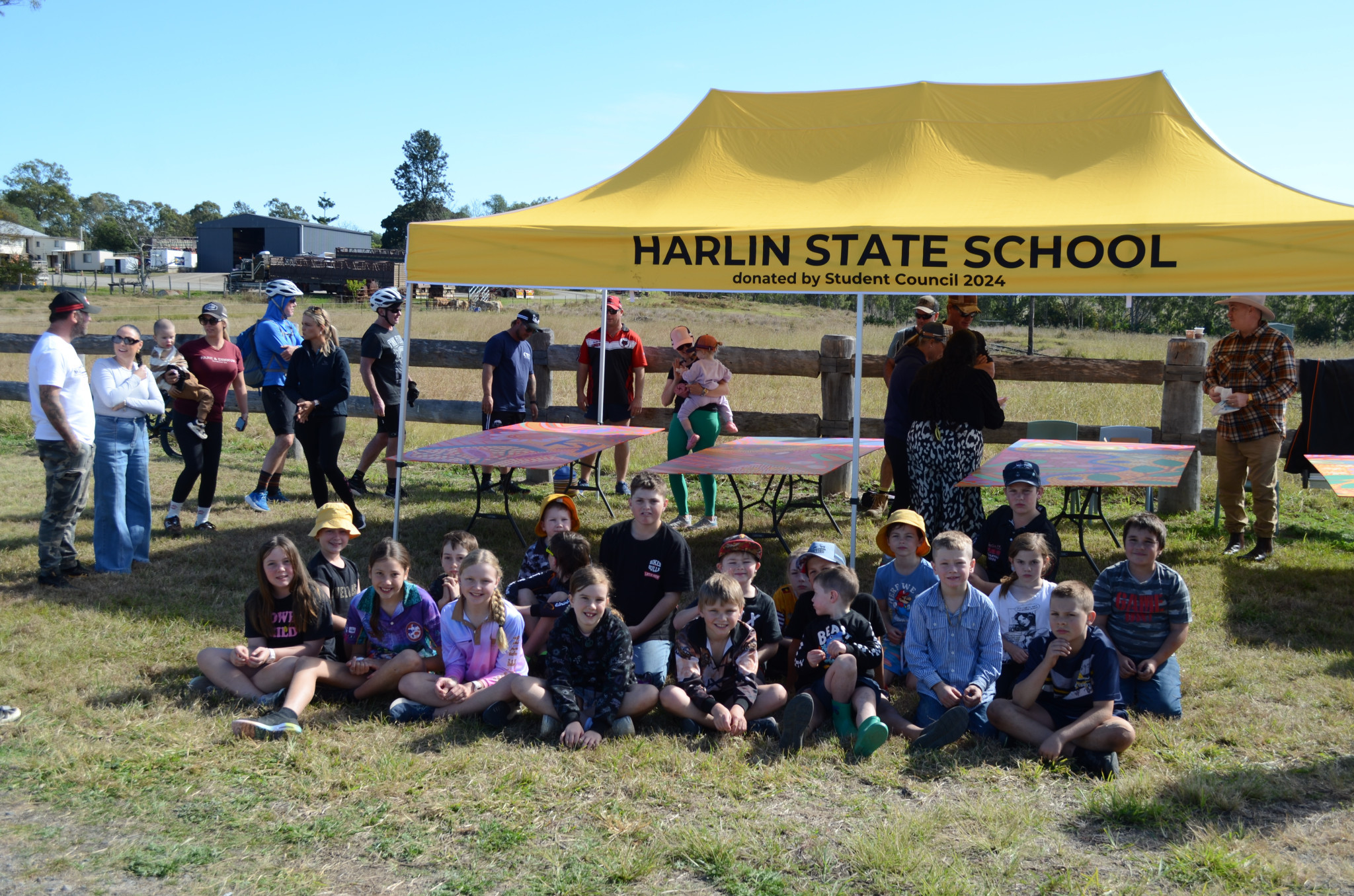 Group photo of attendees Including Somerset Council, Harlin SS students, police and BVRTUA. Photo: Katie Buckley.