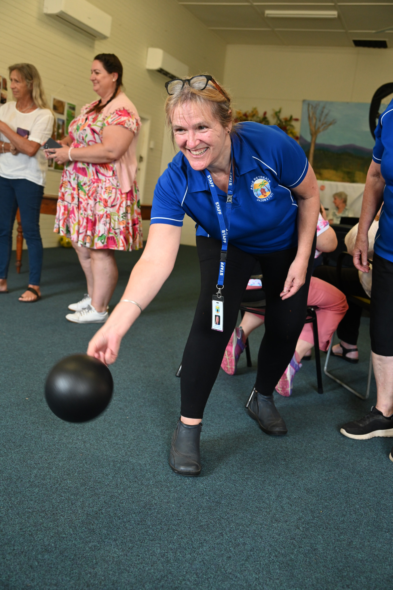 Heather Andrews bowling.