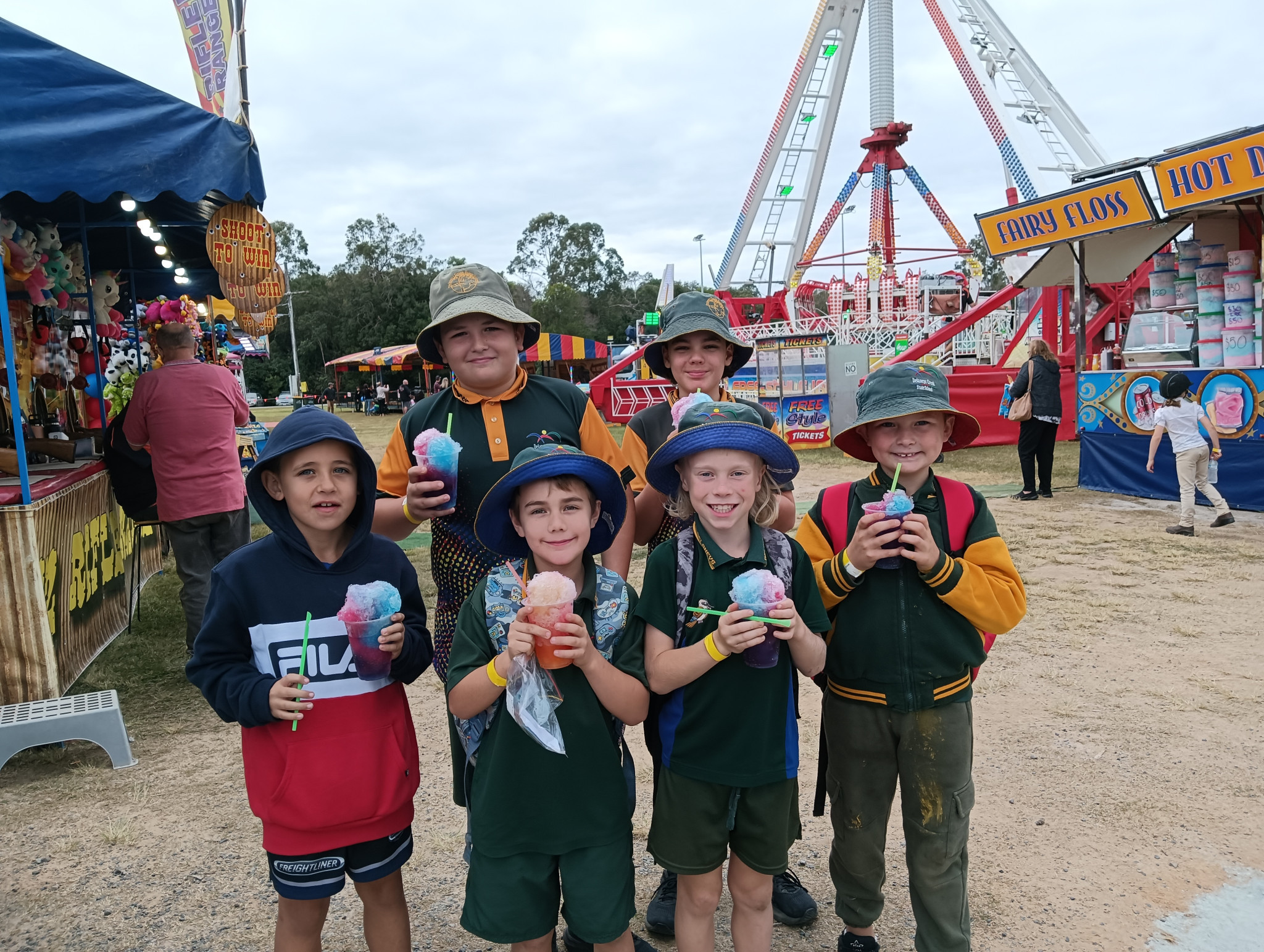 Eddie, Lincoln, Harrison, Loki, Judd and Oliver from Delaneys Creek State School.