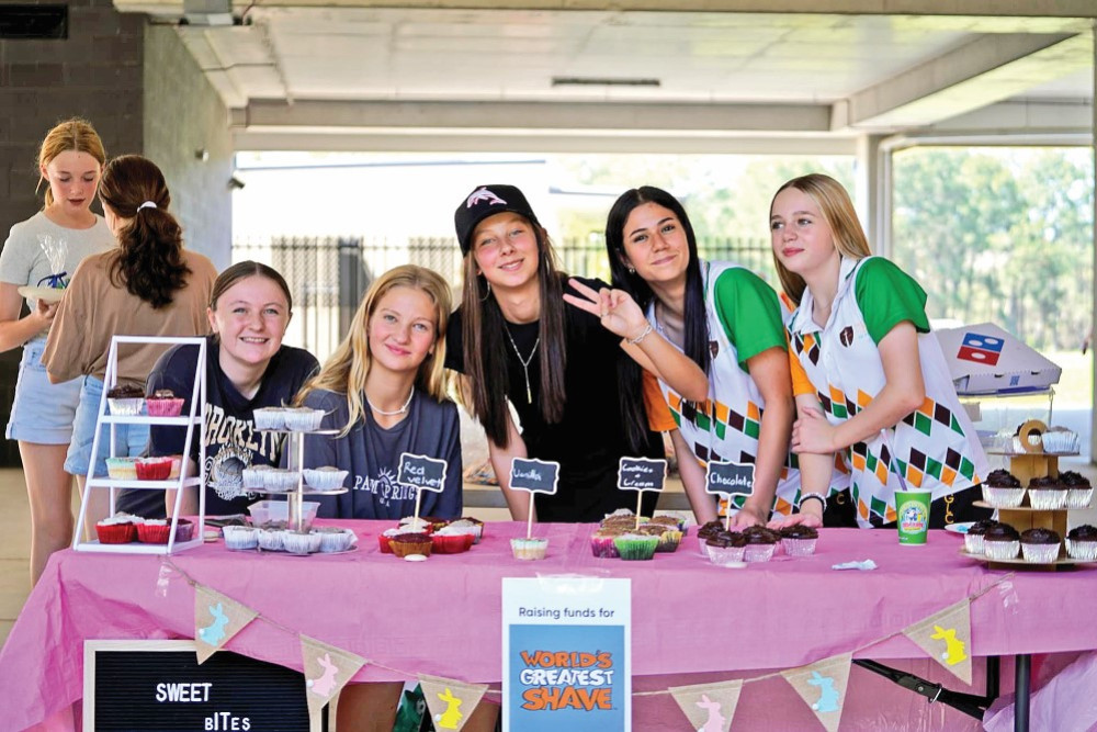 Despite the horrid heat, students and staff came along with enthusiasm to help raise funds for blood cancer. Year 8 business students also ran a number of stalls to raise extra funds for the Leukaemia Foundation. Photo courtesy of the Grace Lutheran College Film Crew.
