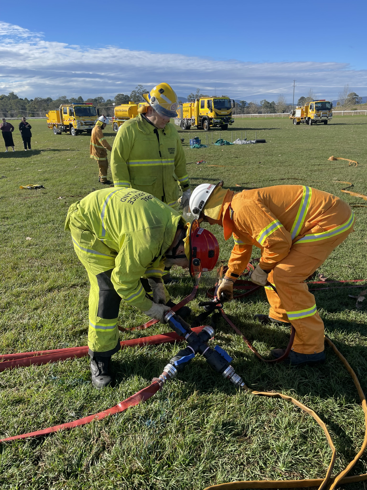 Pump training in action.