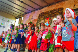 Students from the NCC childcare centre in Kilcoy singing Jingle Bells.