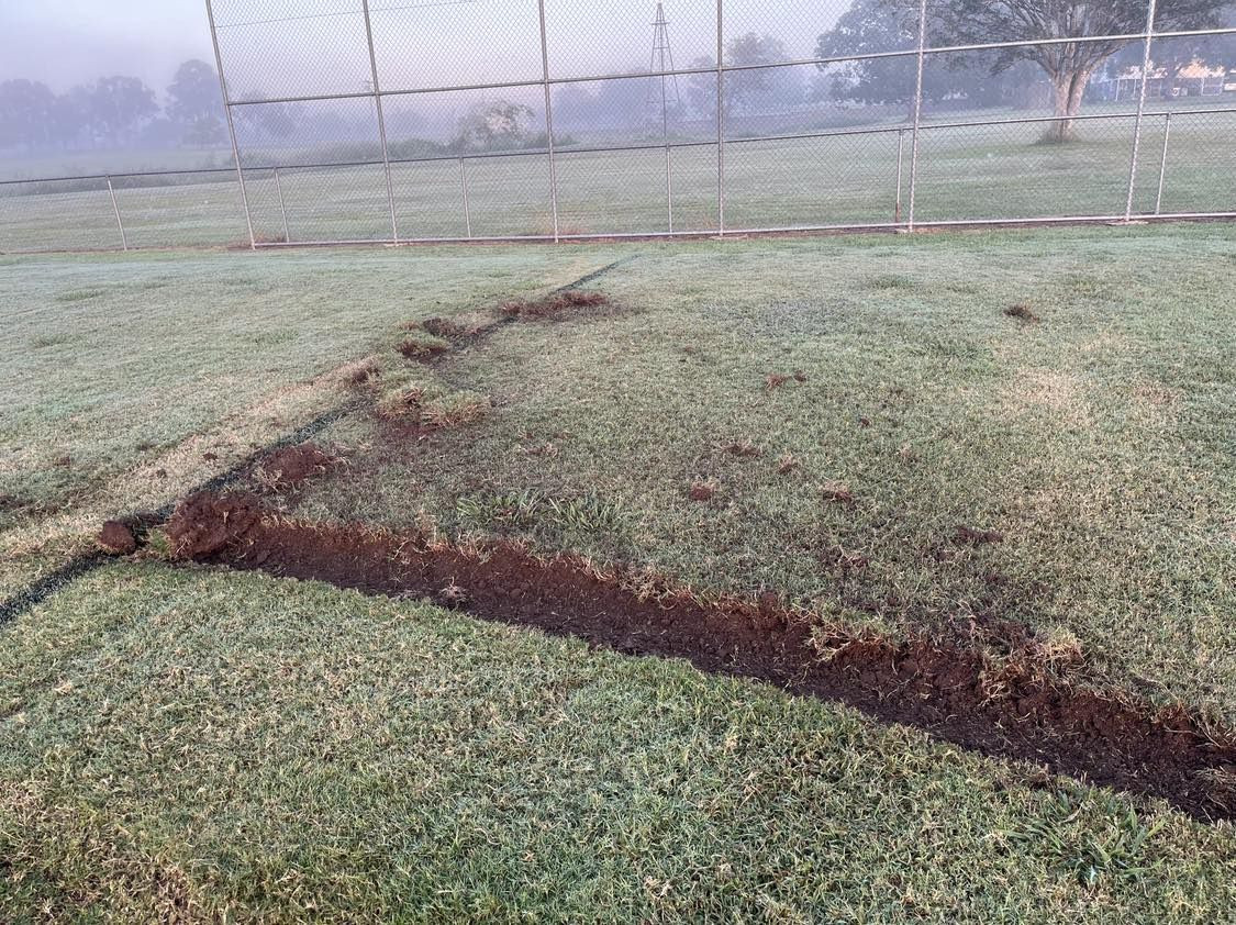 The soccer field at the Lowood Recreational Complex.