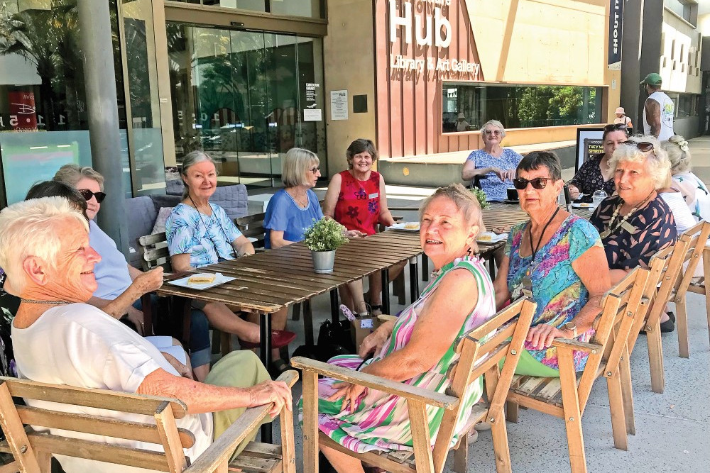 Members of Glasshouse Country View Club had an outing at the Caboolture Art Gallery and Benny’s Café.