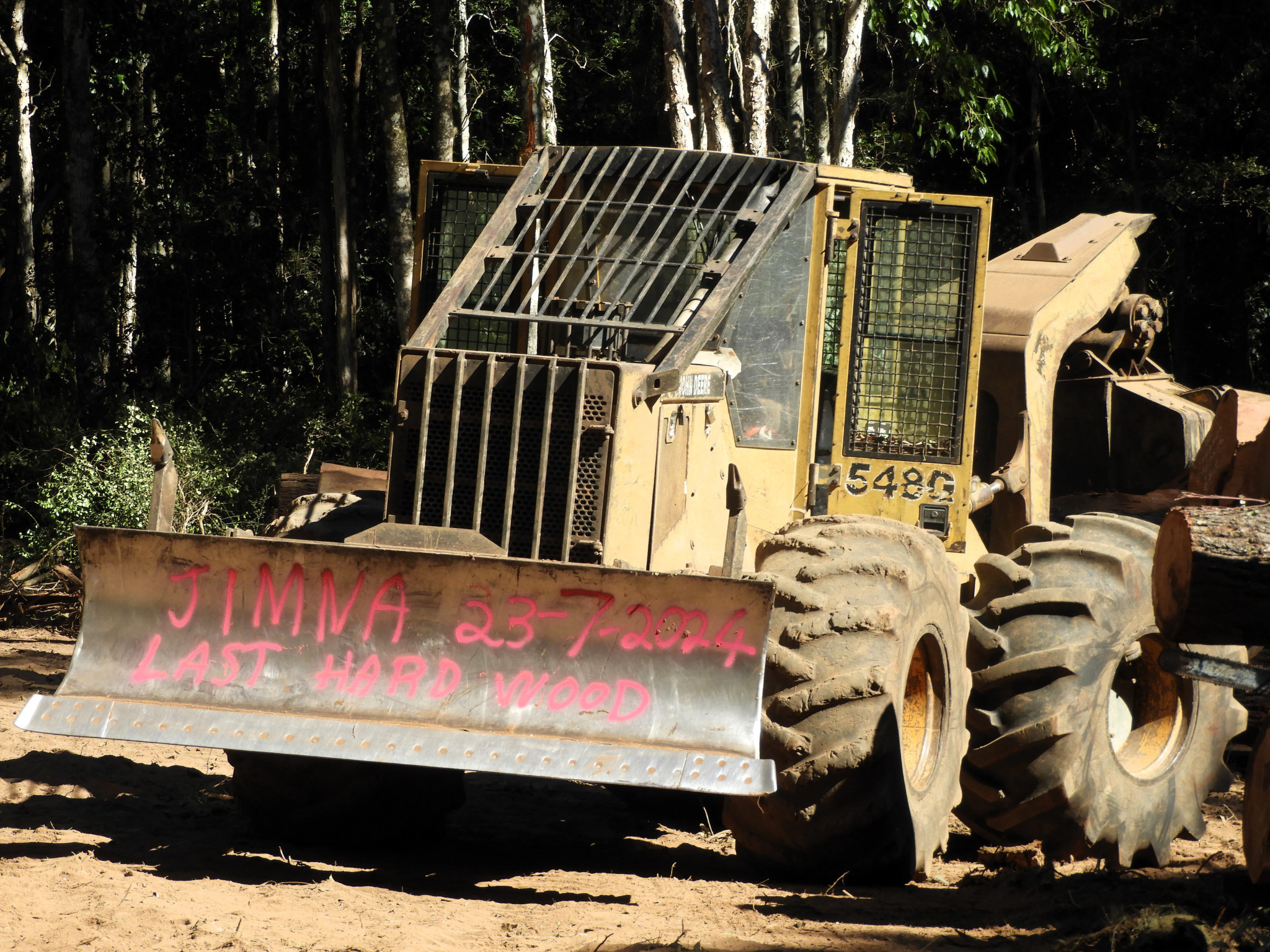 Photo by Mark Pratten of the last hardwood harvest day.