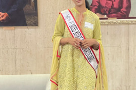 Parneet delivered a speech at Parliament House as Miss Ruby International last year, advocating for a charity she supports, Turbans 4 Australia.