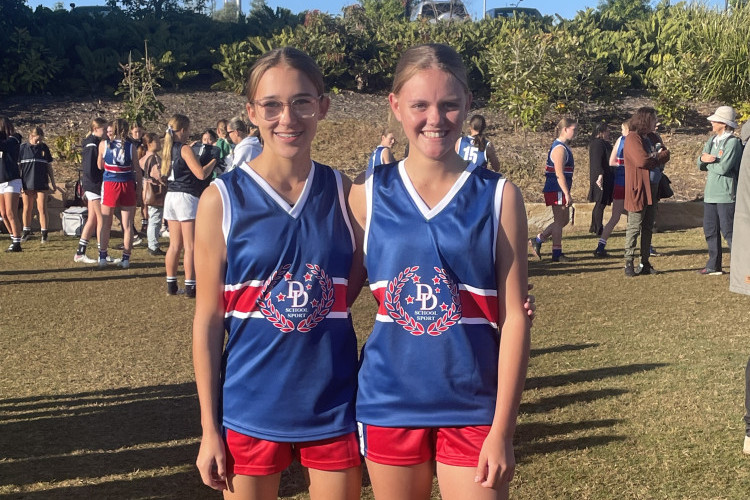 Lily Eggleston and Grace Jardine represented the Darling Downs in AFL.