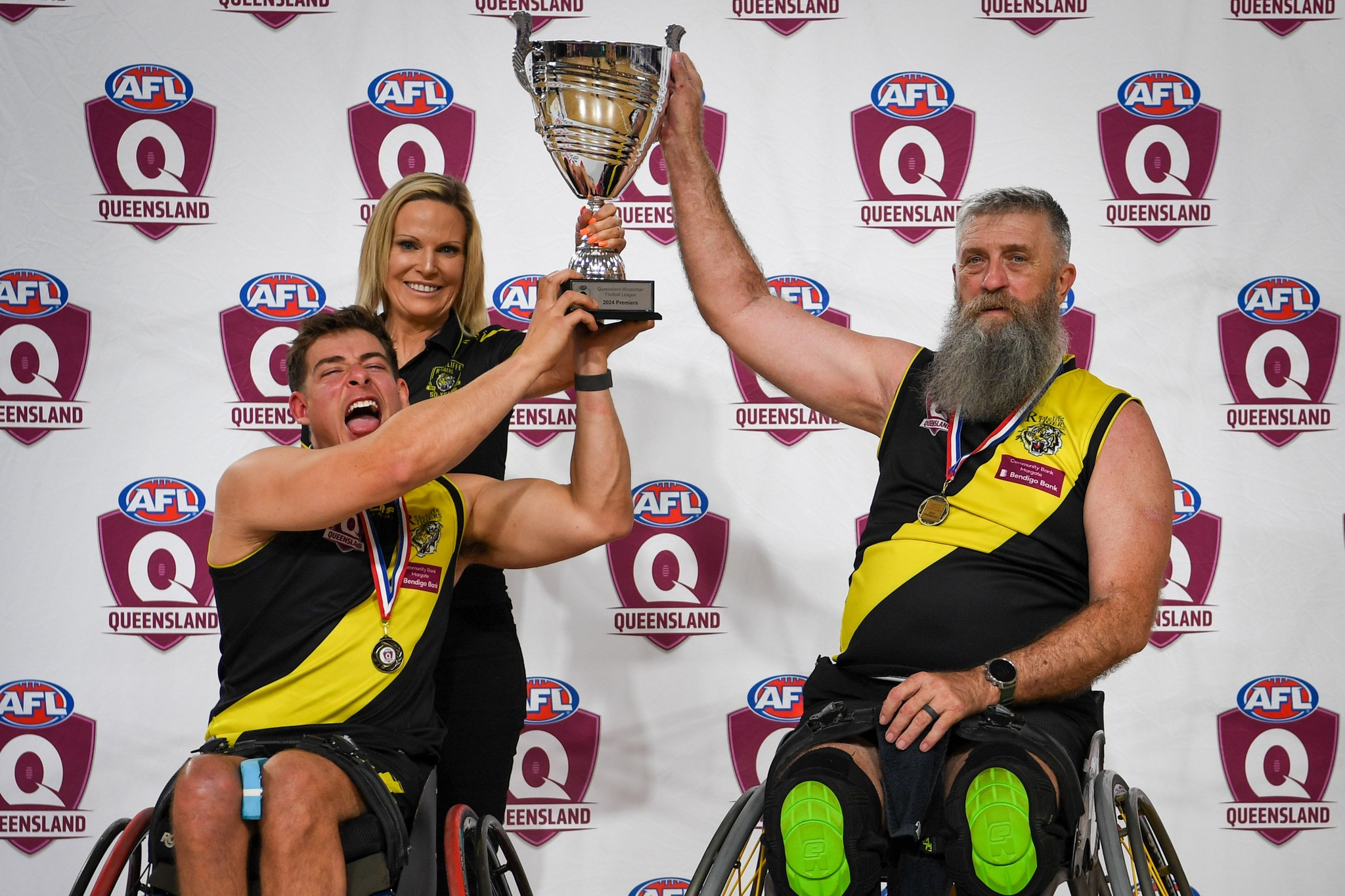 Redcliff e Tigers 2024 premiership winning players on grand final day. Photos supplied.