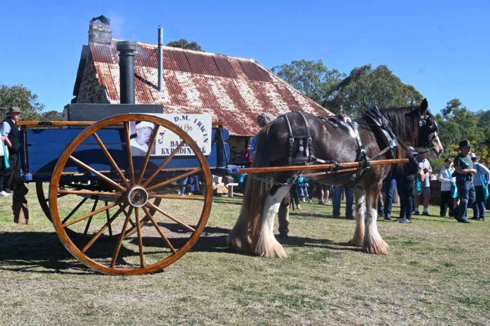 A horse-drawn pie cart was a major feature at the Stonehouse annual Open Day Weekend.