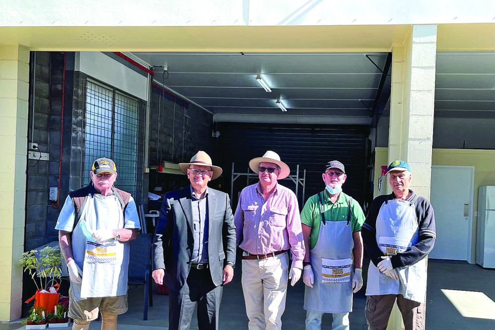 Federal Member for Blair Shayne Neumann met with members of the Esk Men’s Shed in June last year outside the old Esk fire station that has been converted into their new shed.