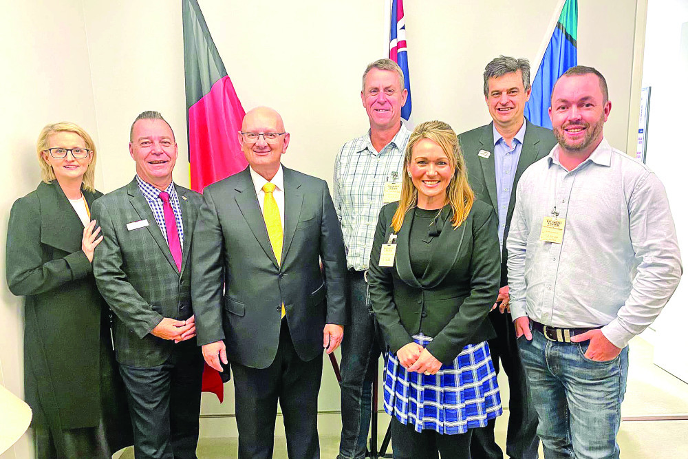 Federal Member for Blair Shayne Neumann with Ipswich City Council and Somerset Regional Council and Moreton Bay Regional Council representatives who attended the Australian Council of Local Government forum in Canberra, where new funding was announced for energy upgrades at community facilities.
