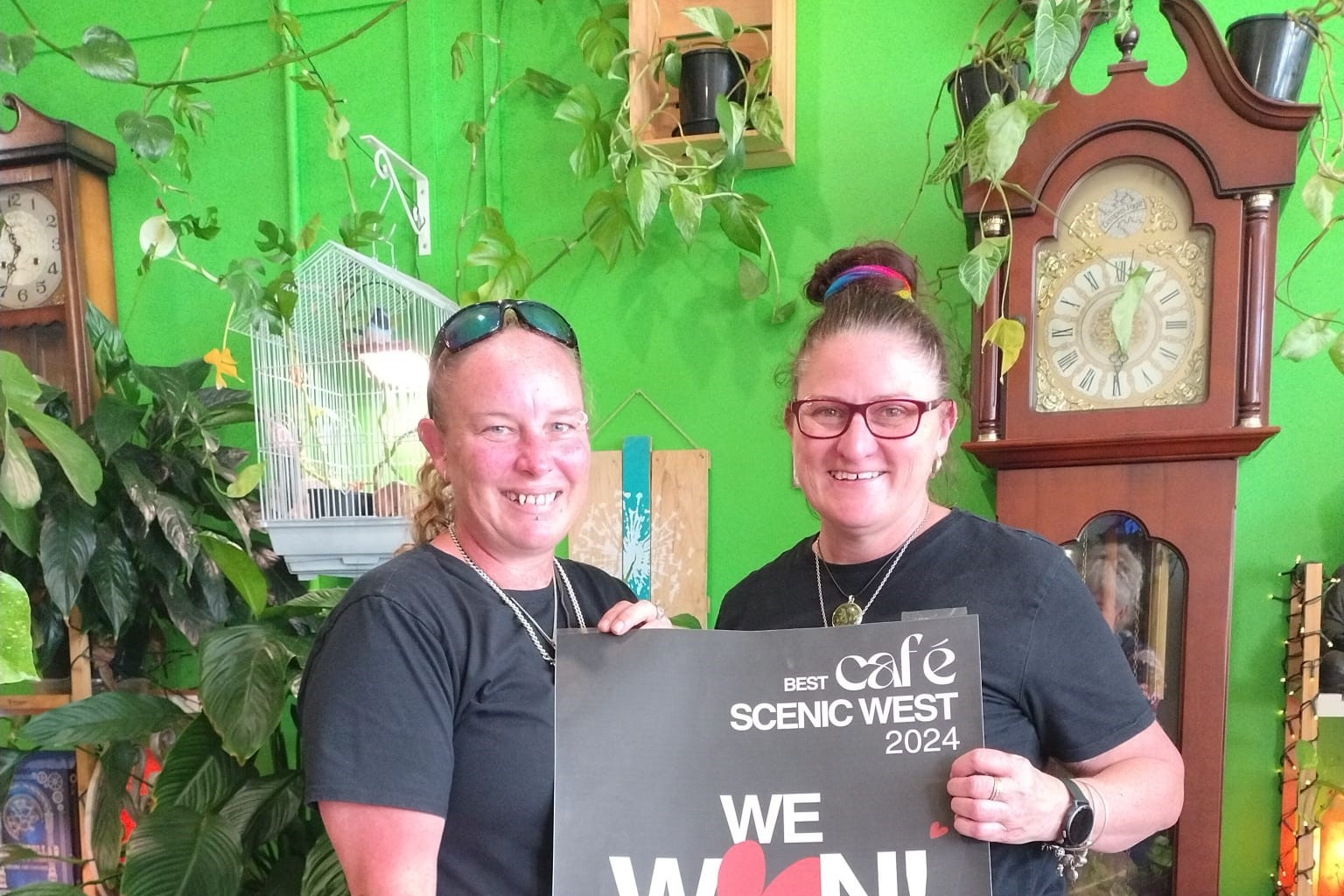 Owners of Tree Change Cafe, CJ and Elissa.