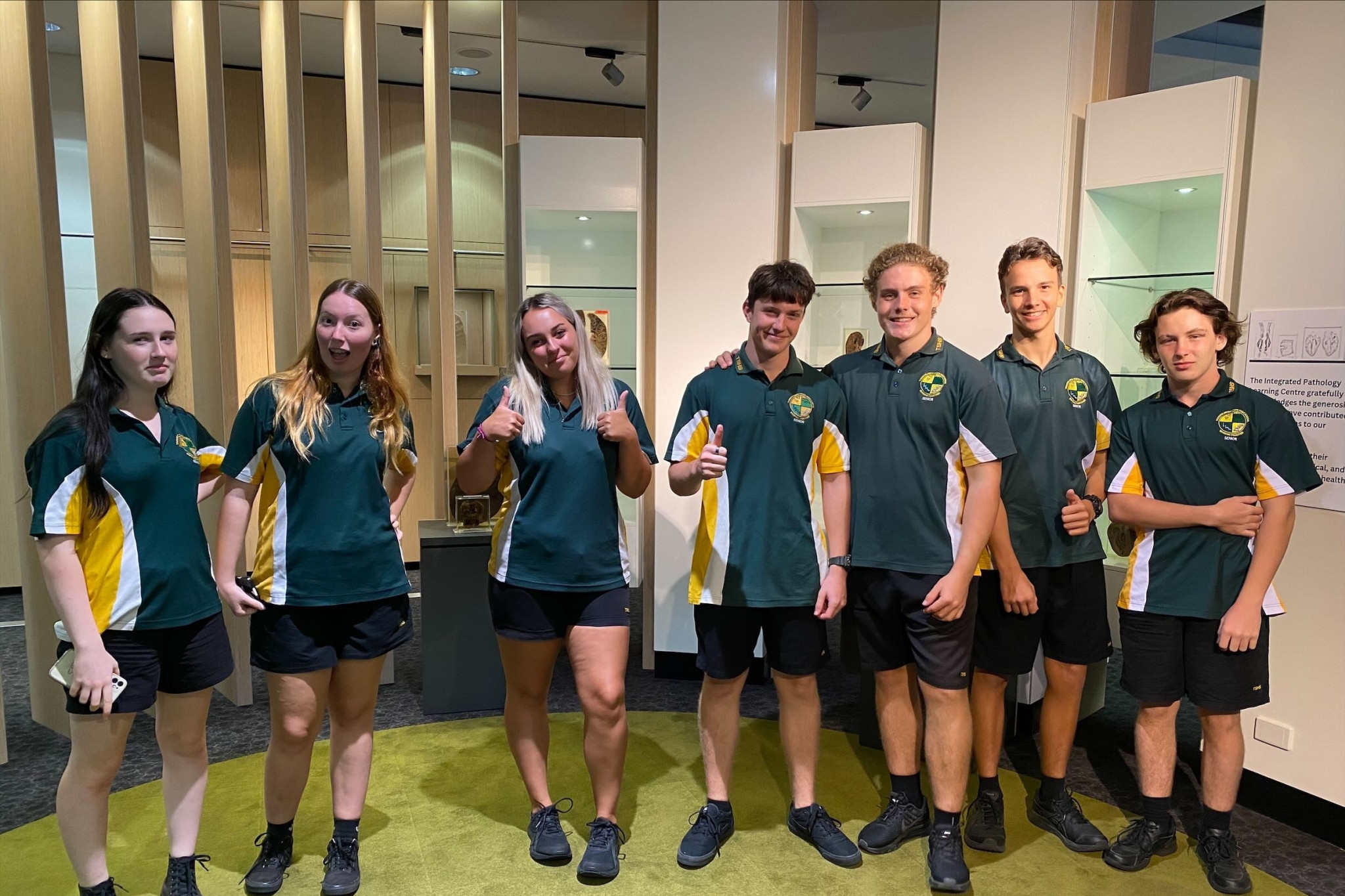 Toogoolawah State High School students Evie Lockwood, Ladia Flanders, Kate Hudson, Matthew Cumner, Isaac Green, Hunter Masters-Woods and Brandan Forster made the most of their excursion at the RBWH.