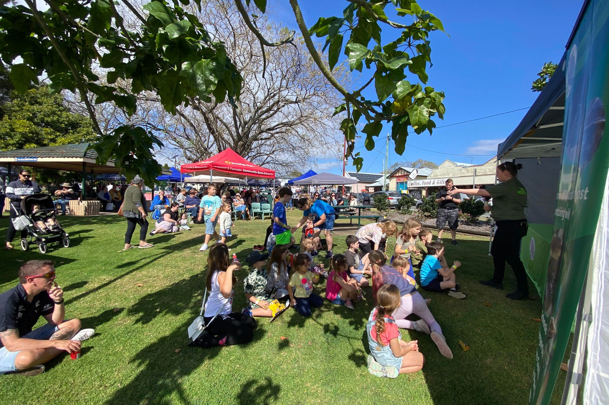 The Wildcall Wildlife show was a big hit at the Lowood Kindergarten fete.