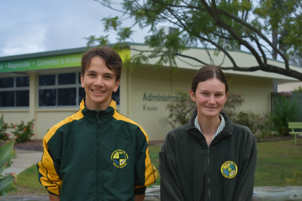 Toogoolawah secondary school students Hunter Masters-Woods and Jorja Williams will take part in the Bunya to the Bay program; a cultural and physically challenging journey.