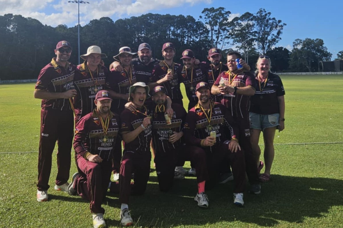 Caboolture Cricket Club 1st Grade team winning the Grand Final last season. Photo: Facebook/Caboolture Sports Cricket.