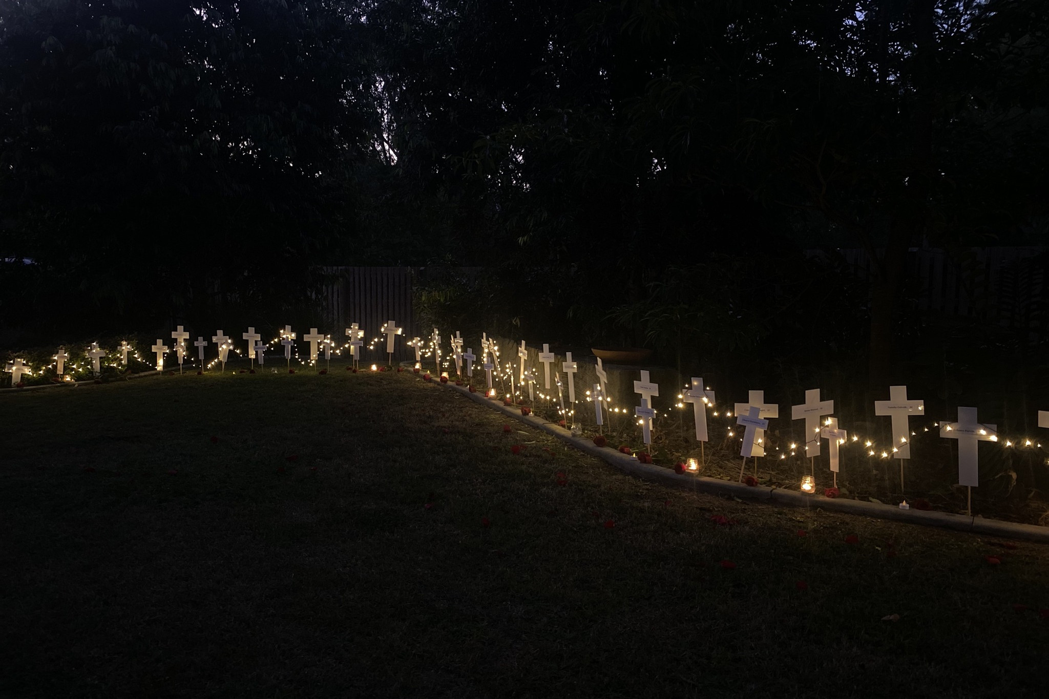 Moreton Domestic and Family Violence and Vulnerable Persons Unit candlelight vigil. Photo: Facebook/myPolice Moreton.