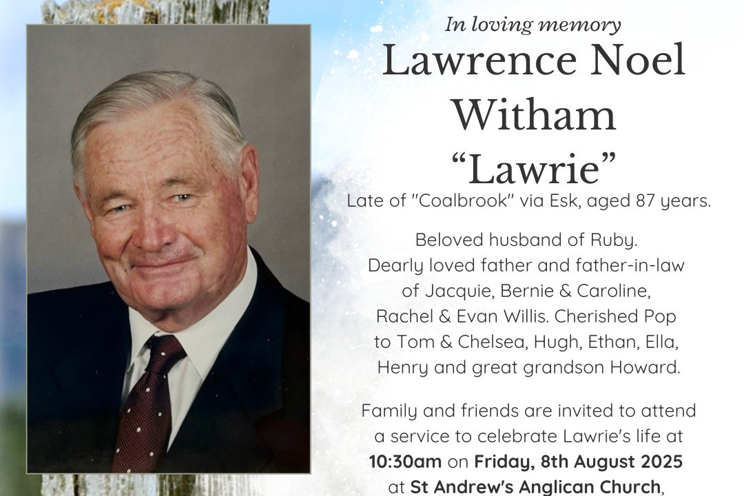 Farewell Lawrence Witham - feature photo