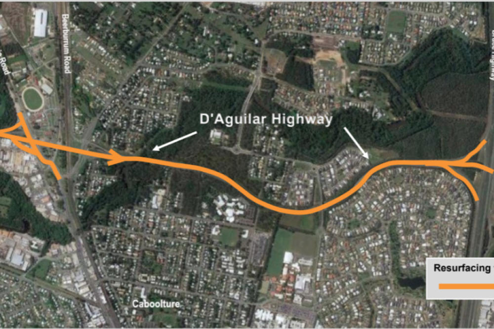 The D’Aguilar Highway is set to be resurfaced between the Bruce Highway and Caboolture bypass.