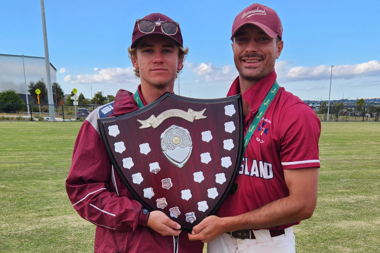 Queensland U23 men’s softball co-captains Cameron White and Jeremy Waters savour Queensland’s success in the Laing Harrow Shield. Next on the agenda for Cameron is representing Australia in the U23 World Cup in Argentina.