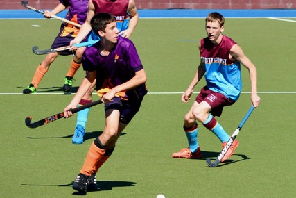 Cameron Allinson represented the Sunshine Coast ‘Doggies’ in the 13-19 years Queensland Representative School Sport (QRSS) Boys Hockey State Championships. Photo Credit: Leanne Allinson.