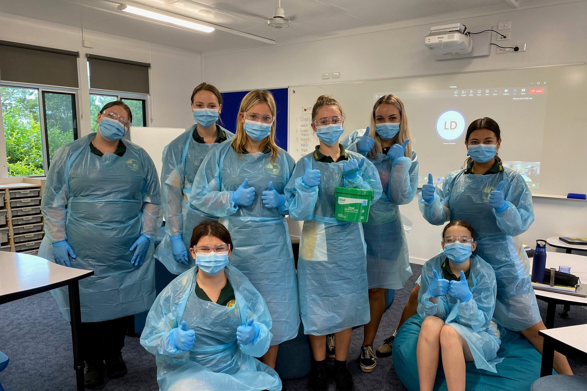 A group of students from Toogoolawah State High School is doing a new Certificate in Health course, offered through Connect ‘n’ Grow.