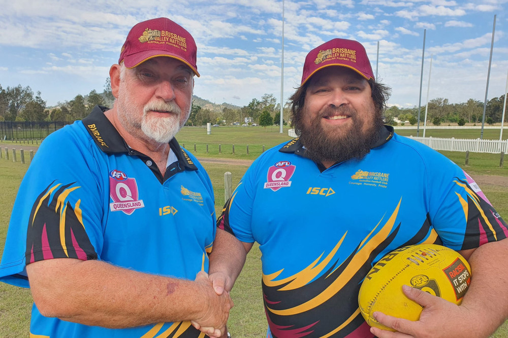 Brisbane Valley Rattlers president Graham Smith welcomes Billy North to the senior coaching role.