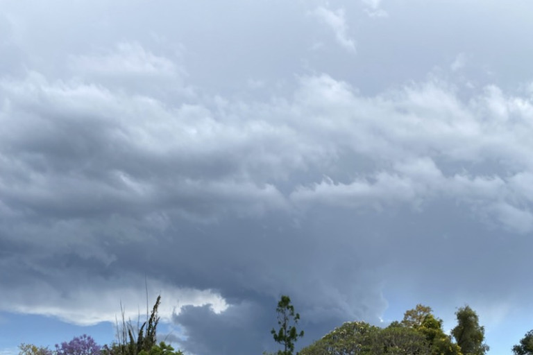 Rain appeared a possibility in Kilcoy on Wednesday afternoon, until the grey clouds cleared away.