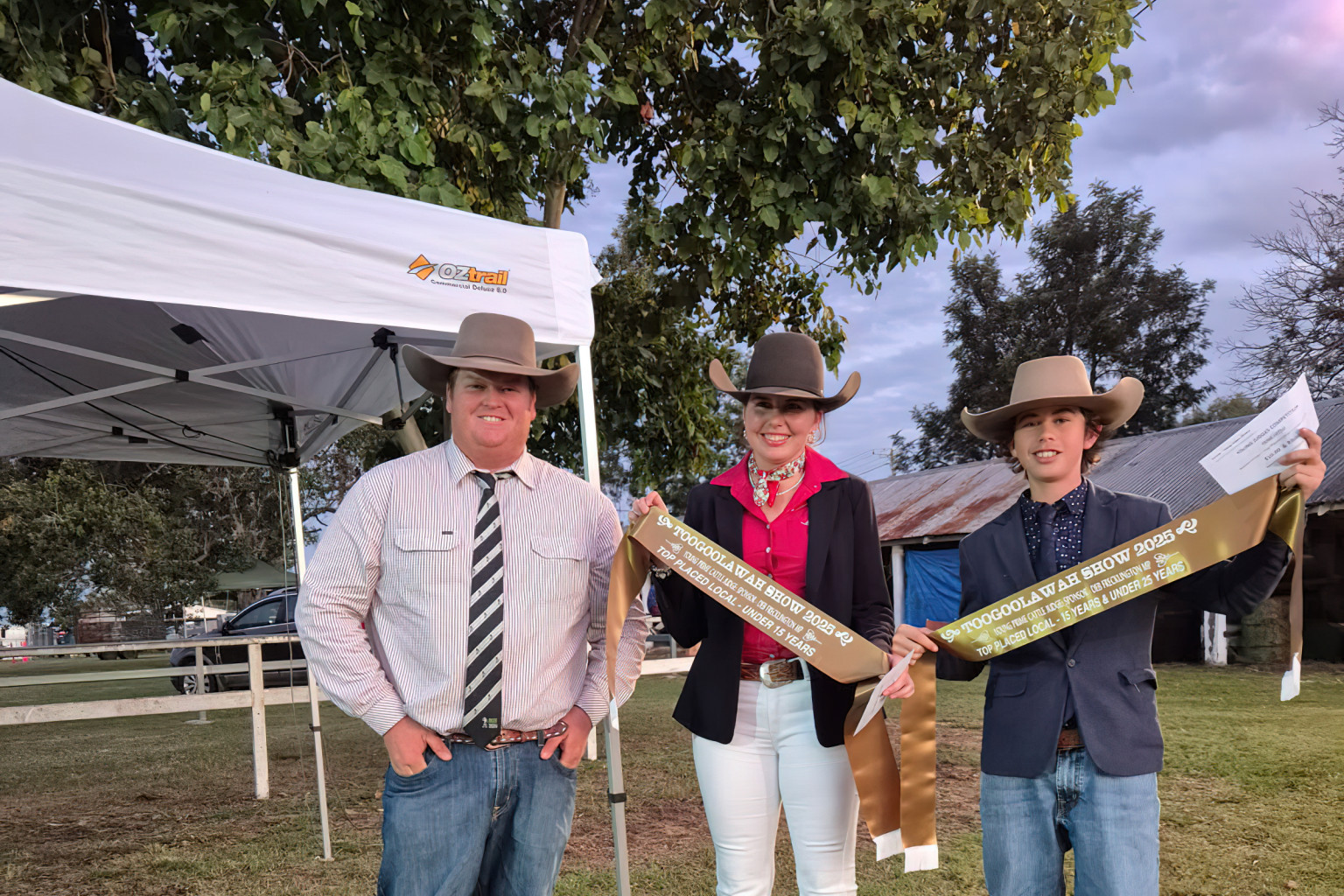 Clancie and Dusty winning at Toogoolawah Show 2025.