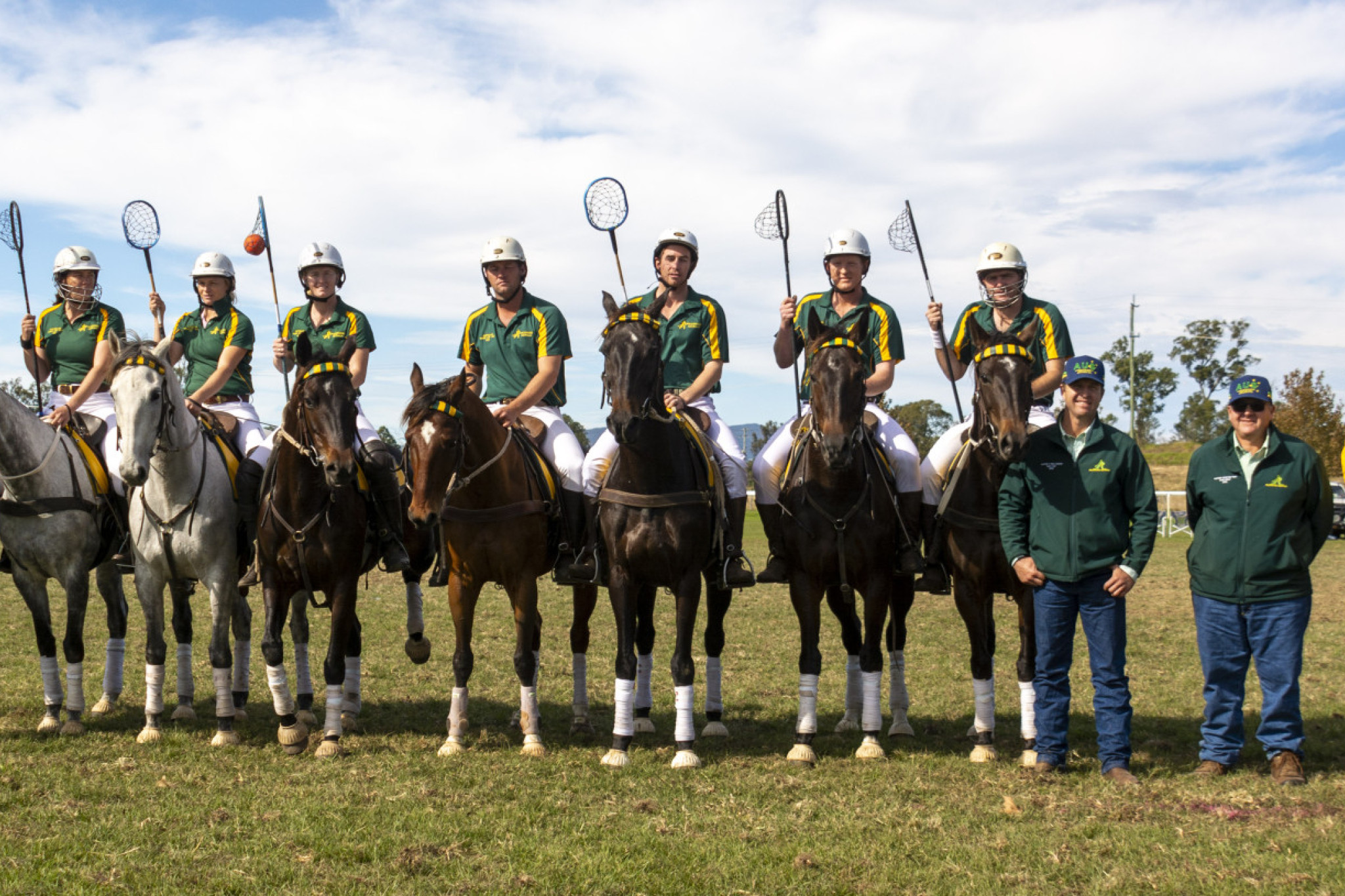 The Australian World Cup Polocrosse team. Photo credit: Amanda Dunstan Photography.