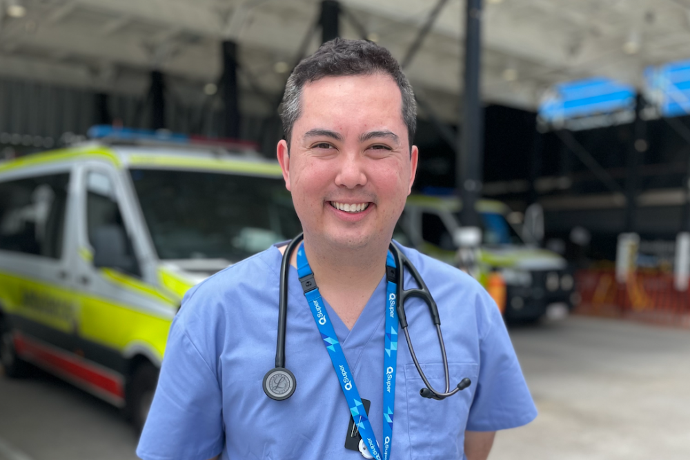 Dr Tim McErlane is a new Caboolture Hospital intern who was born in the hospital.