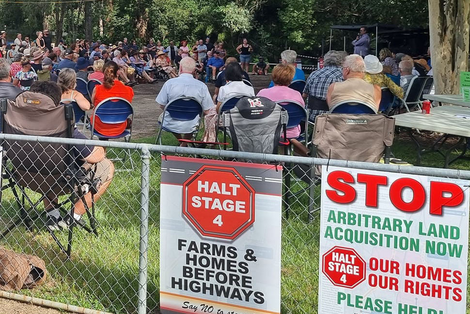 Residents at a community meeting opposing BHWA Stage 4 plan.