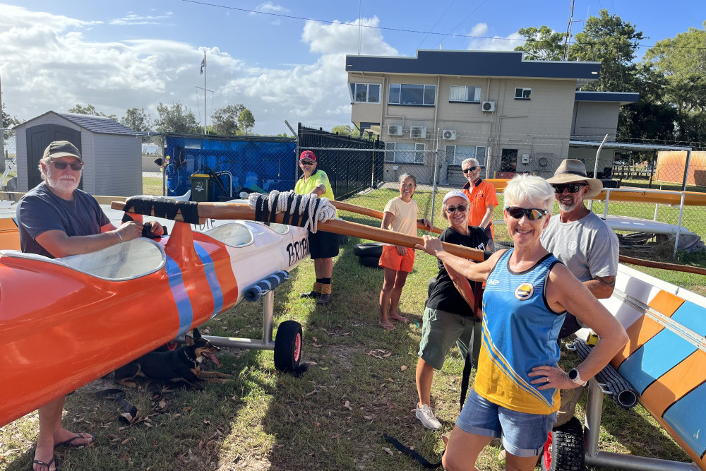 The Bribie Island Mahalo Outrigger Canoe Club are getting their boats ready for the second regatta in the South Queensland AOCRA series on Saturday March 4.