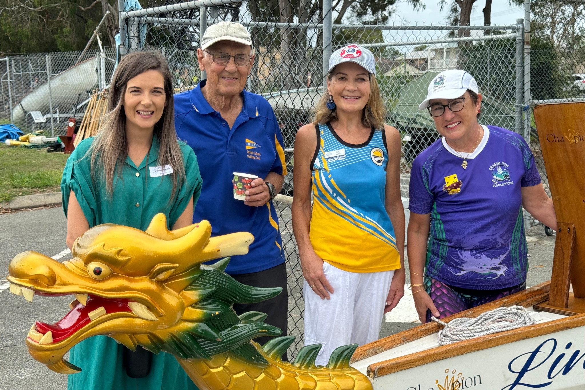 Brooke Savige, Jim Hawke, Cecilia Wilson and Michelle Hanton at the Dragon Boat Pumicestone club’s recent birthday event.