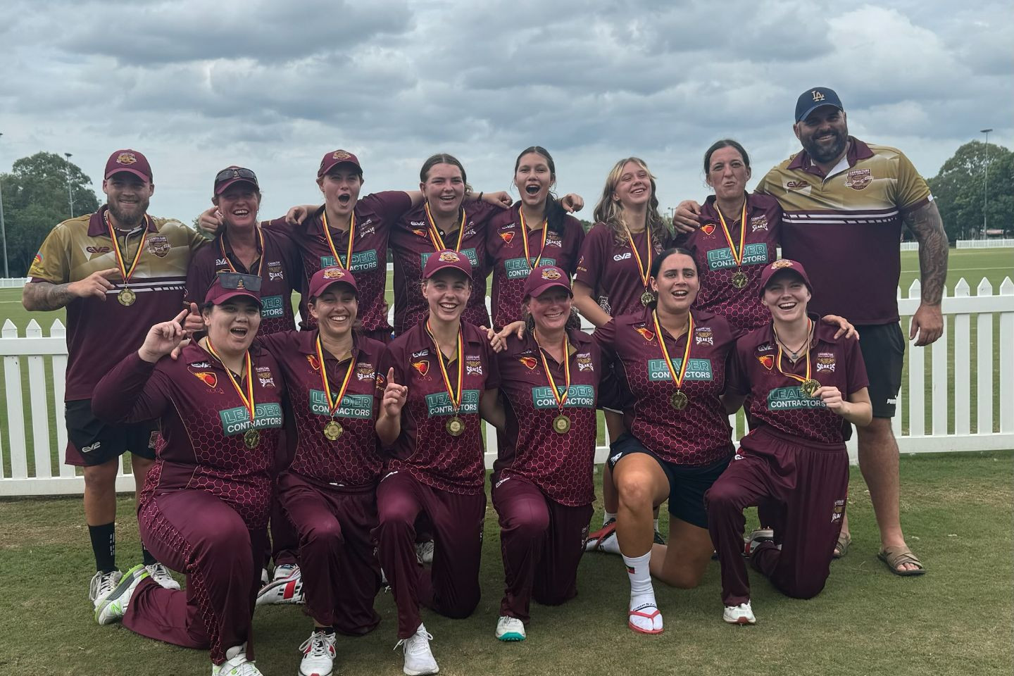 Grand fi nal winning Caboolture Tier 1 Women’s team from last season.