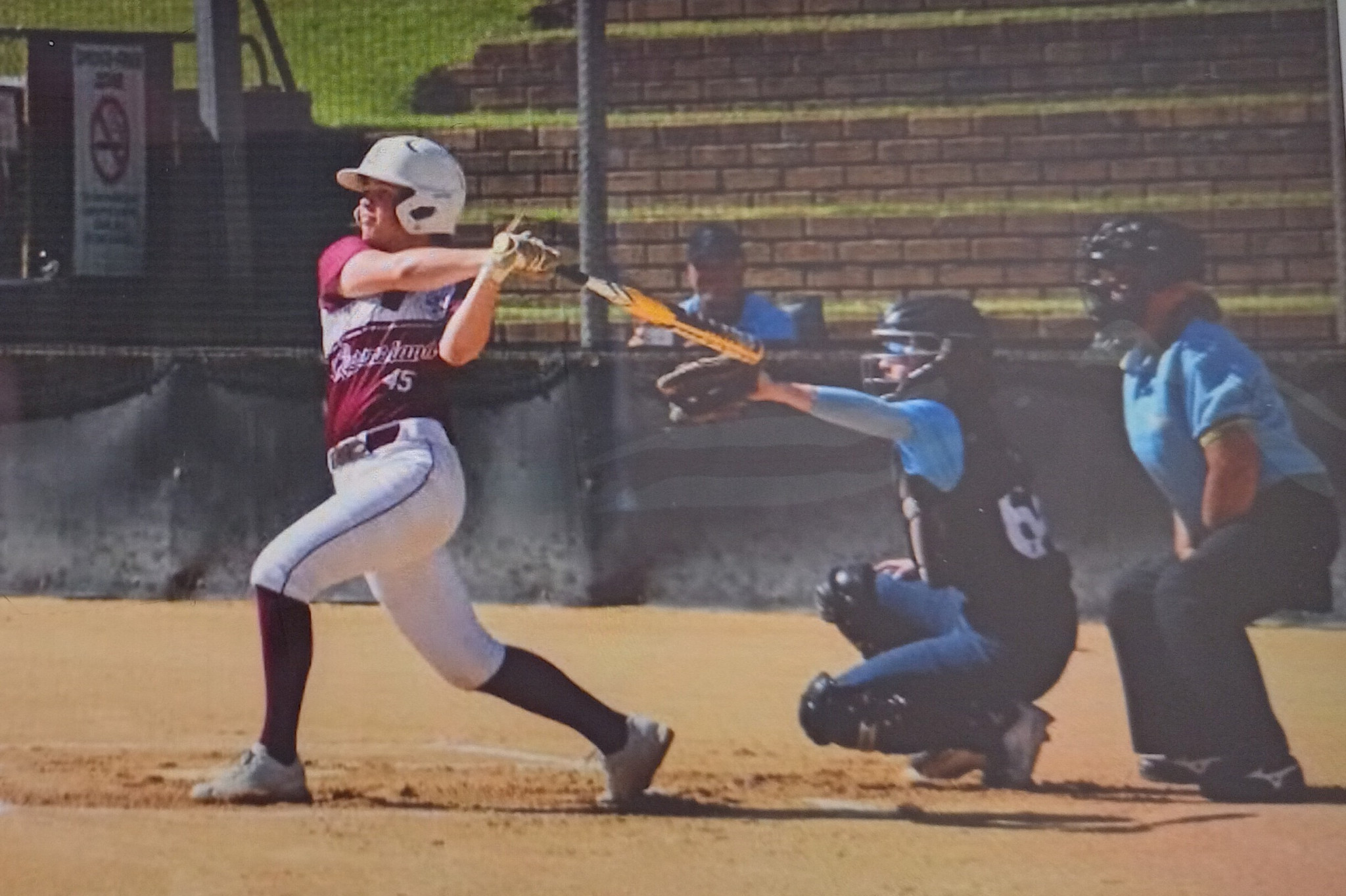 Caboolture softballer Indy Munro in action at the U18 girls national championships in Perth.
