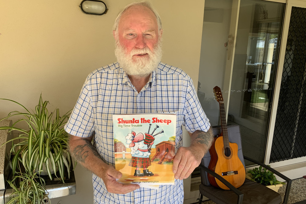 Upper Caboolture resident George Hetherington has enjoyed book writing, singing and playing guitar, since suffering a serious injury at the age of 20.