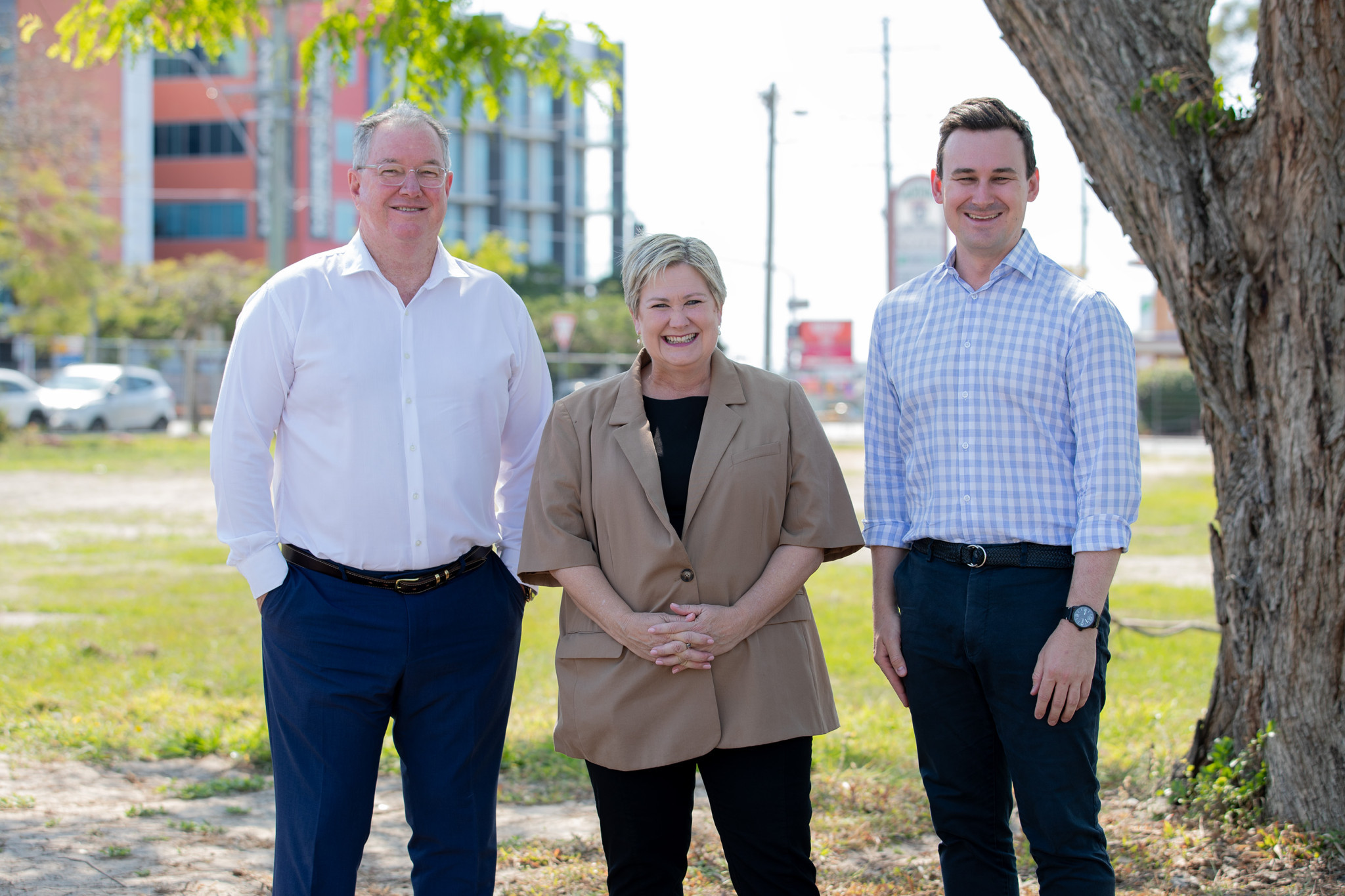 City of Moreton Bay Mayor Peter Flannery, Kerri-Anne Dooley MP and Minister Sam O’Connor. Photo supplied.