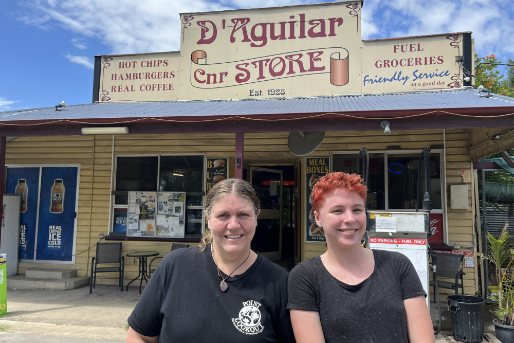 D’Aguilar Corner Store owner of 10 years Mitz Pantic and staff member Amber Bergen are excited to work in a new kitchen and provide locals and travellers with more home-made food.