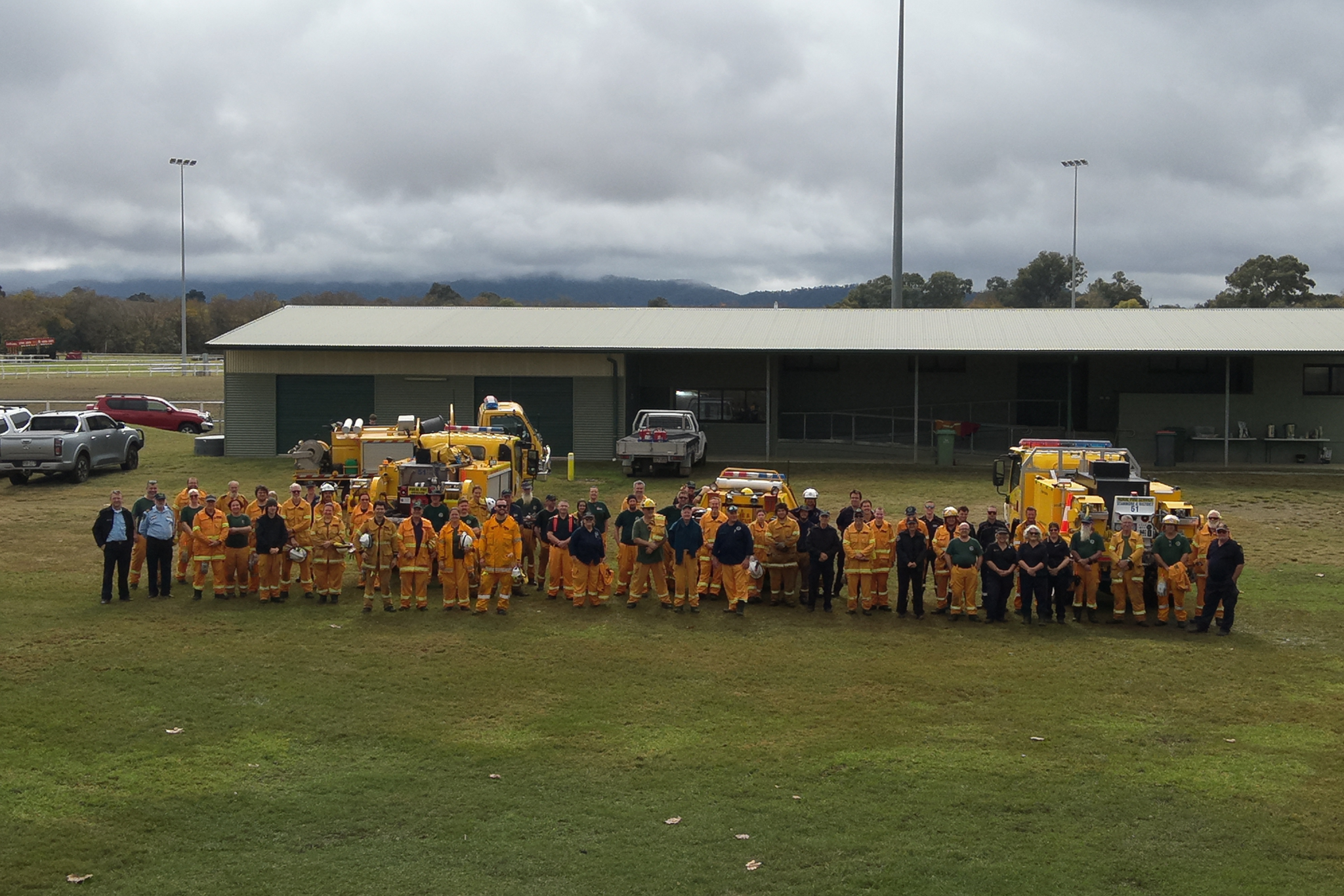 Group photo of firefighters taking part in Operation Icebreaker 2025. Photo: Queensland Fire Department.