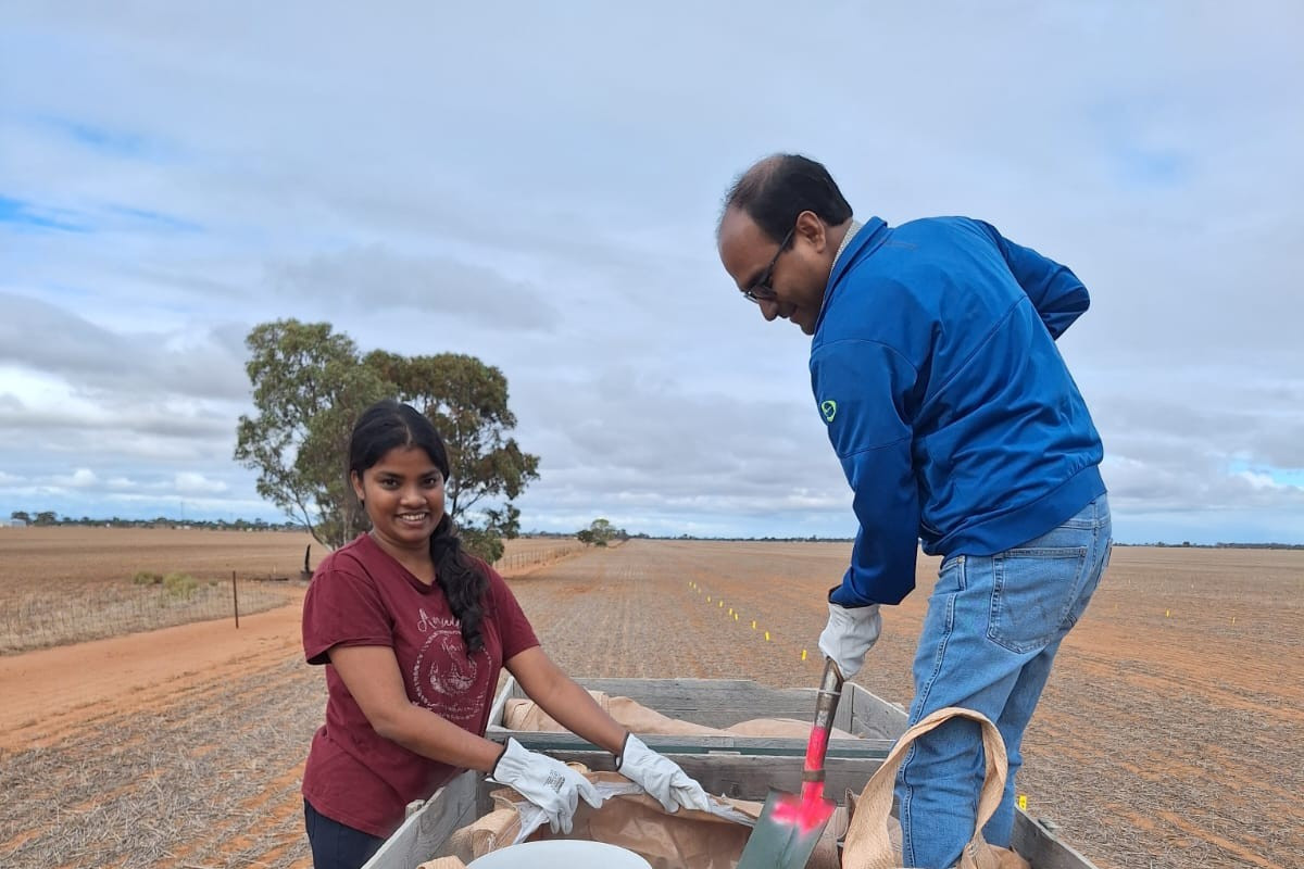 Dr Binoy Sarkar and student.