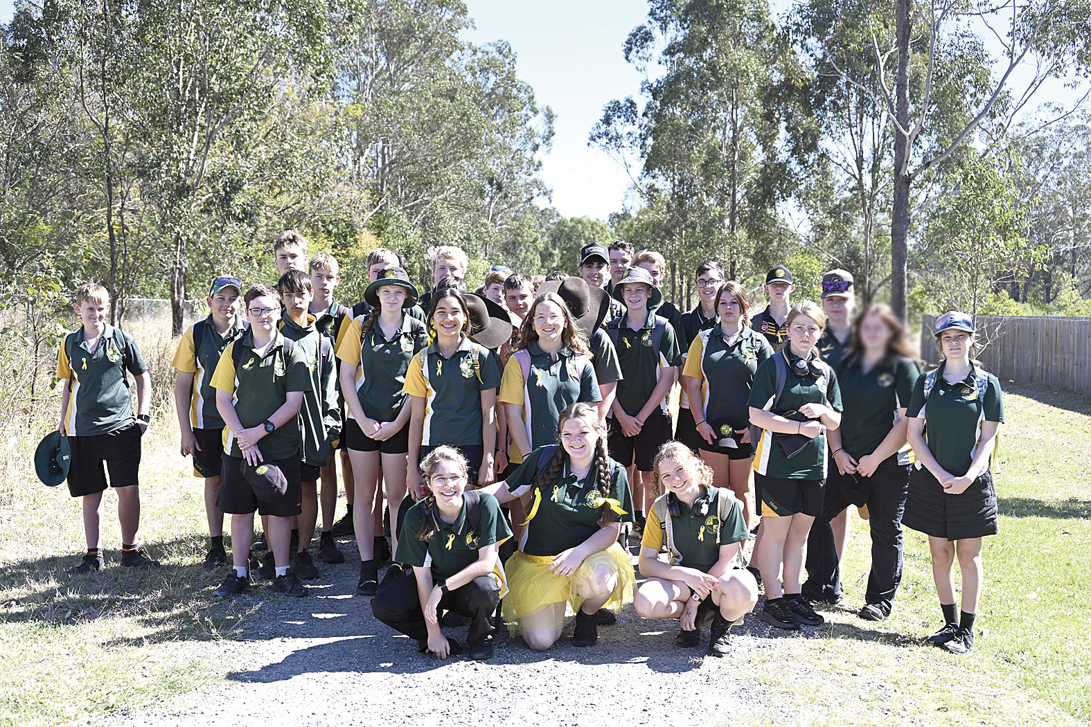Year 9 students ready to embark on the walk. Photos: Marina Gomide.